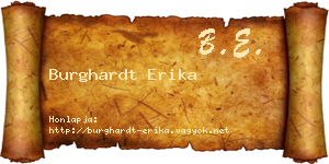 Burghardt Erika névjegykártya